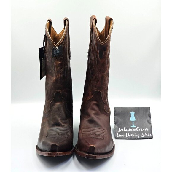 NWT Cody James Men's Brown Leather Whitehall Western Boots  Snip Toe Sz 9 D 2413 - Picture 8 of 16